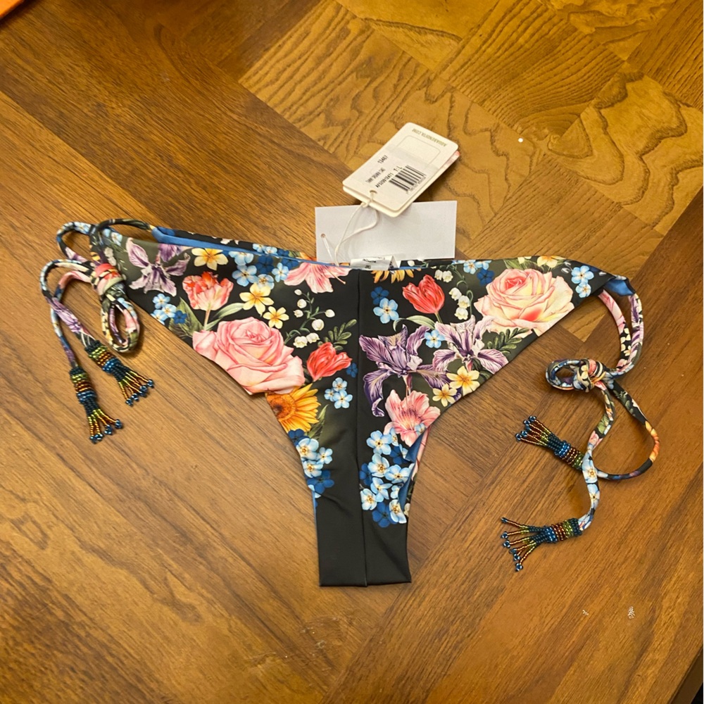 Aqua Bendita print tie side swim bottom L - Picture 2 of 7